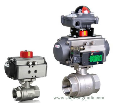 不銹鋼內螺紋兩片式氣動球閥