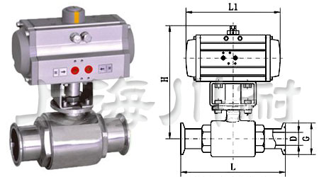 衛生級快裝氣動球閥結構圖
